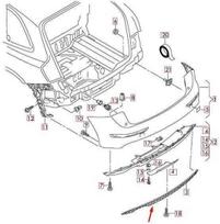 VAG Audi Q5 8R Galinis Bamperis Centrinė Apatinė Grotelė 8R0807823F NAUJA ORIGINALI 2014