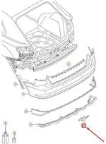 VAG AUDI RS3 Sportback 8P Galinis Bamperis Traukimo Akies Dangtelis 8P4807441DT94 NAUJAS ORIGINALUS