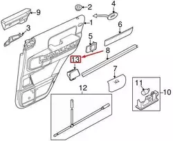 LAND ROVER RANGE ROVER L322 Galinės Dešinės Durys Peleninė FKK500040PVA NAUJA ORIGINALI