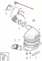 OEM VOLVO XC70 P24 VARIKLIO ORAĮ ĮSIURBIMO ŽARNĄ 31338460 ORIGINALI