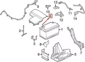 LAND ROVER FREELANDER L359 Akumuliatoriaus dėžės dangtis LR013334 NAUJAS ORIGINALUS