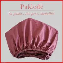 Paklodė su guma - 200x200+30cm.