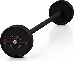 Gumuotas tiesus štangos grifas 20 kg, matinis juodas – Marbo Sport