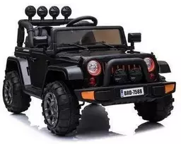 Elektromobilis vaikams Jeep BRD-7588 4x4, juodas
