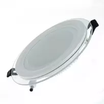 12W 4000K LED Panelė Apvali Stikliniu Rėmeliu natūrali Balta Šviesa
