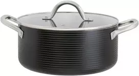 Aliuminio puodas su dangčiu Ribs 24 cm 4,6 l AMBITION