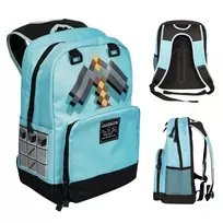 Cann Minecraft mokyklinė kuprinė 40 cm, mėlyna