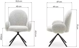 Novanook Sūpynės kėdė, FINEST, 91x51.5x69 cm, Pilka
