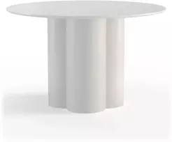 Novanook Valgomojo stalas, COLONA, 120x120x75 cm, Pilkai smėlio spalvos