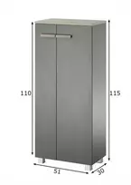 Vonios spintelė Solid, 51 x 30 x 115 cm, antracitas