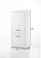 Spinta Bianco, 66 x 35 x 142 cm, baltas blizgesys
