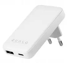 „Qualo QLS-GN-US-AC-45-00 GaN“ itin plonas GaN įkroviklis USB-C / 45 W