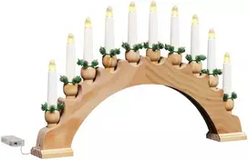 Kalėdų žvakių arkos su 10 LED žvakių 3 vnt. LED Šilta balta