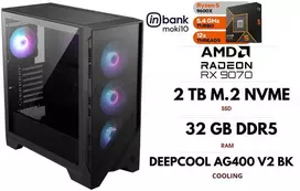 GameRoom Stacionarus kompiuteris | RYZEN 5 9600X, DDR5 32GB 6000MHz, NVME M.2 SSD 2TB, RX 9070