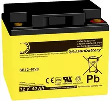 Akumuliatorius SSB SUN Baterija SB12-40V0 Vds 12V 40Ah AGM nereikalaujantis priežiūros