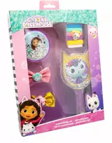 Joy Toy Gabių namelių katė Plaukų aksesuarų rinkinys Veidrodis Segtukai Gumelės Šepetys / 23887