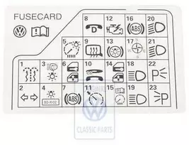 Vag Passat B5 Informacijos Lipdukas Originalus 3B0010241F