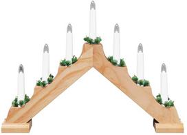 Kalėdų žvakių tiltas 3 vnt. 7 LED Šilta balta 39.5 x 5 x 29 cm