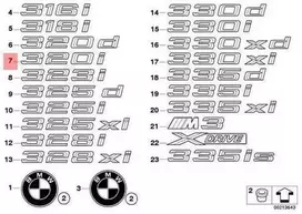 Bmw 3 E92 E93 Galinio Emblema Originalus 51147166209