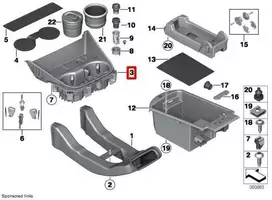 Bmw X3 F25 Taurės Laikiklis Originalus 51169184498