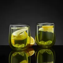 2 „Ombre“ termo stiklinių rinkinys, 350 ml, žalios spalvos, „AMBITION“
