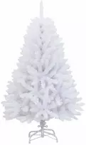 Dirbtinė Sulankstoma Kalėdų Eglutė Balta 150 cm PVC ir Plienas