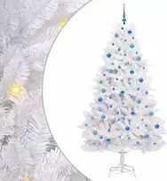 Dirbtinė Sulankstoma Kalėdų Eglutė Balta 210 cm PVC ir Plienas