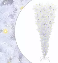 Dirbtinė Kalėdų eglutė su 150 LED Balta 120 cm PVC ir Plienas