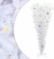 Dirbtinė Kalėdų eglutė su 150 LED Balta 120 cm PVC ir Plienas