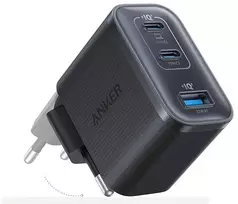 Įkroviklis Anker Nano (70W, 3 lizdai) juodas su 1,5m. USB-C kabeliu