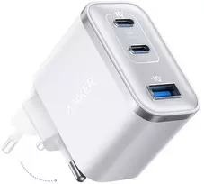Įkroviklis Anker Nano (70W, 3 lizdai) baltas su 1,5 m. USB-C kabeliu