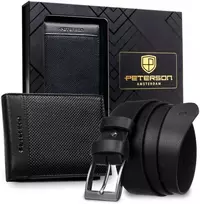 Piniginės ir diržo rinkinys vyrams Peterson PTN SET N992-DOT