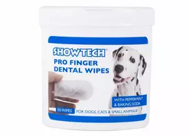 Show Tech Pro pirštinės servetėlės – dantų valymo antpirščiai, patogus 50 vnt. pakuotė