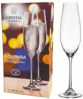Crystalite Bohemia Taurės Columba šampanui 260ml, 2vnt