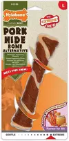 Nylabone Extreme Porkhide L – Šoninės ir žemės riešutų sviesto skonio ilgaamžis šunų kramtukas