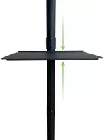 Laikiklis Techly Mobilus televizoriaus stovas-vežimėlis TV 32-60'' iki 40 kg reguliuojama AV lentyna