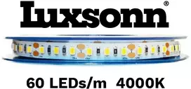 16W/m LED juosta LUXSONN, SAMSUNG diodai 2835, 60 LED/m, 4000K, 12V, 5m ritė