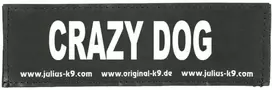 Julius K9 Crazy Dog Patch rinkinys – Velcro tvirtinimas, mažas dydis, 2 vnt.