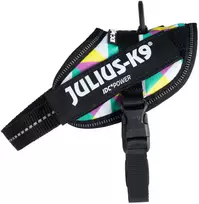 Julius-K9 IDC Powerharness Retro – Atspindinti šunų pavadėlio su spalvingu trikampio dizainu, 0 dydis