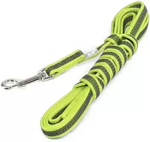 Julius K9 Supergrip Color & Gray Treniravimo pavadėlis – Neono geltonumo, 300cm x 20mm, Ergonomiška rankena