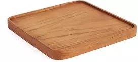 Bazaar Kvadratinė lėkštė 15x15x2 cm natūrali tikmedžio mediena