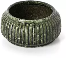 Bazaar Dubuo vazonas 23.5x23.5x11 cm žalias akmens keramika