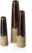 Bazaar Vaza Amber Cone 14.5x14.5x58.5 cm ruda akmens keramika