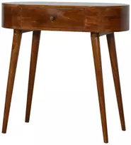 Artisan Furniture Albion mango medienos konsolinis staliukas su stalčiumi, kaštono atspalvio