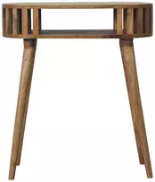 Artisan Furniture Ariella mango medienos konsolinis staliukas su lentyna, ąžuolo atspalvio