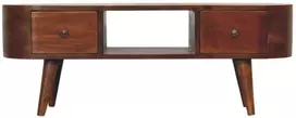 TV staliukas Artisan Furniture Riešutmedžio atspalvio TV spintelė, 100 cm