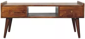 TV staliukas Artisan Furniture Riešutmedžio atspalvio TV spintelė, 100 cm
