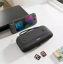 JYS Kietas dėklas Nintendo Switch 2 / G11 Mėlynas su raudonu užtrauktuku (SB11137)
