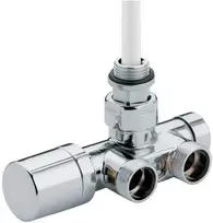 Rad. ventilis "ONE-THERMO" 1/2` x 24-19, 90°, chromuotas