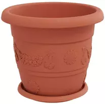 Augalų vazonai 24 vnt. Raudona plyta Ø 30 x 25 cm Plastmasė
